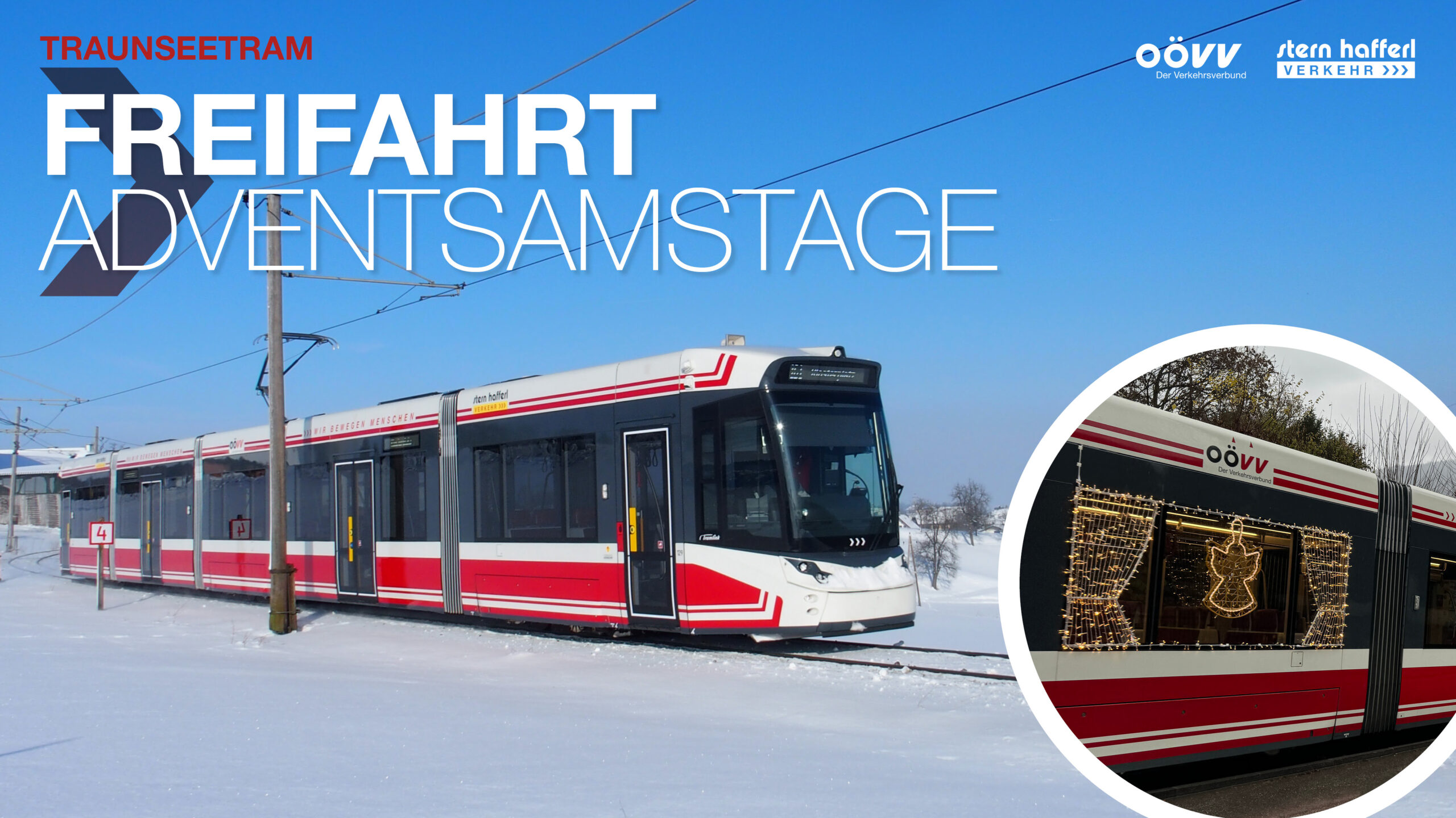 Traunseetram im Schnee